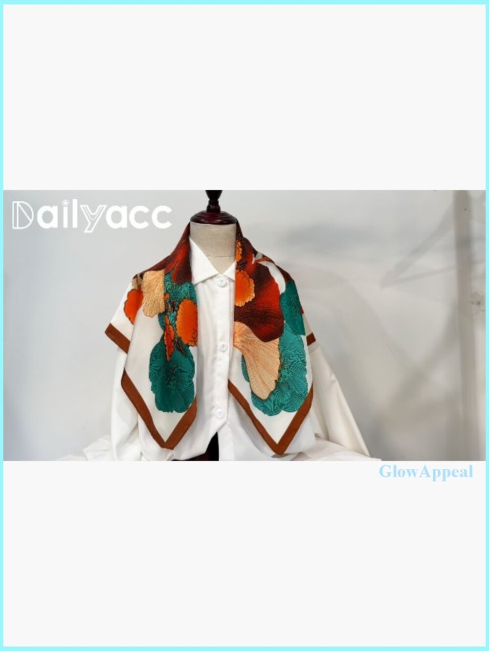 Lightweight Silk Satin Scarf 27.5x27.5 Inch Polyester Head Neck Accessory - Picture 7 of 7